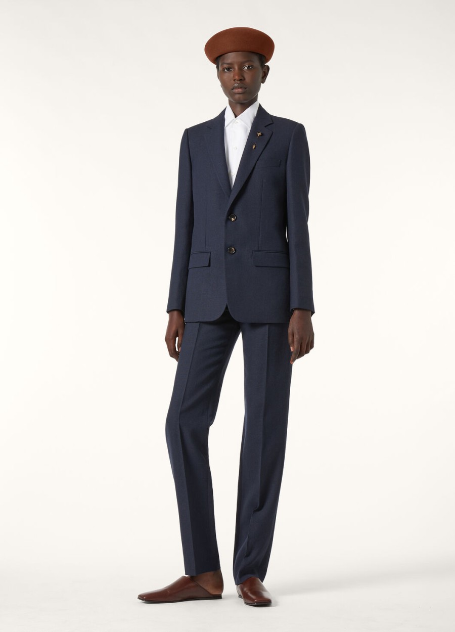 davey broek in sopra visso wol marineblauw