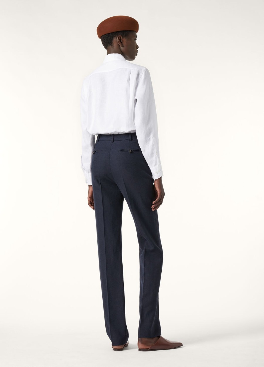 davey broek in sopra visso wol marineblauw