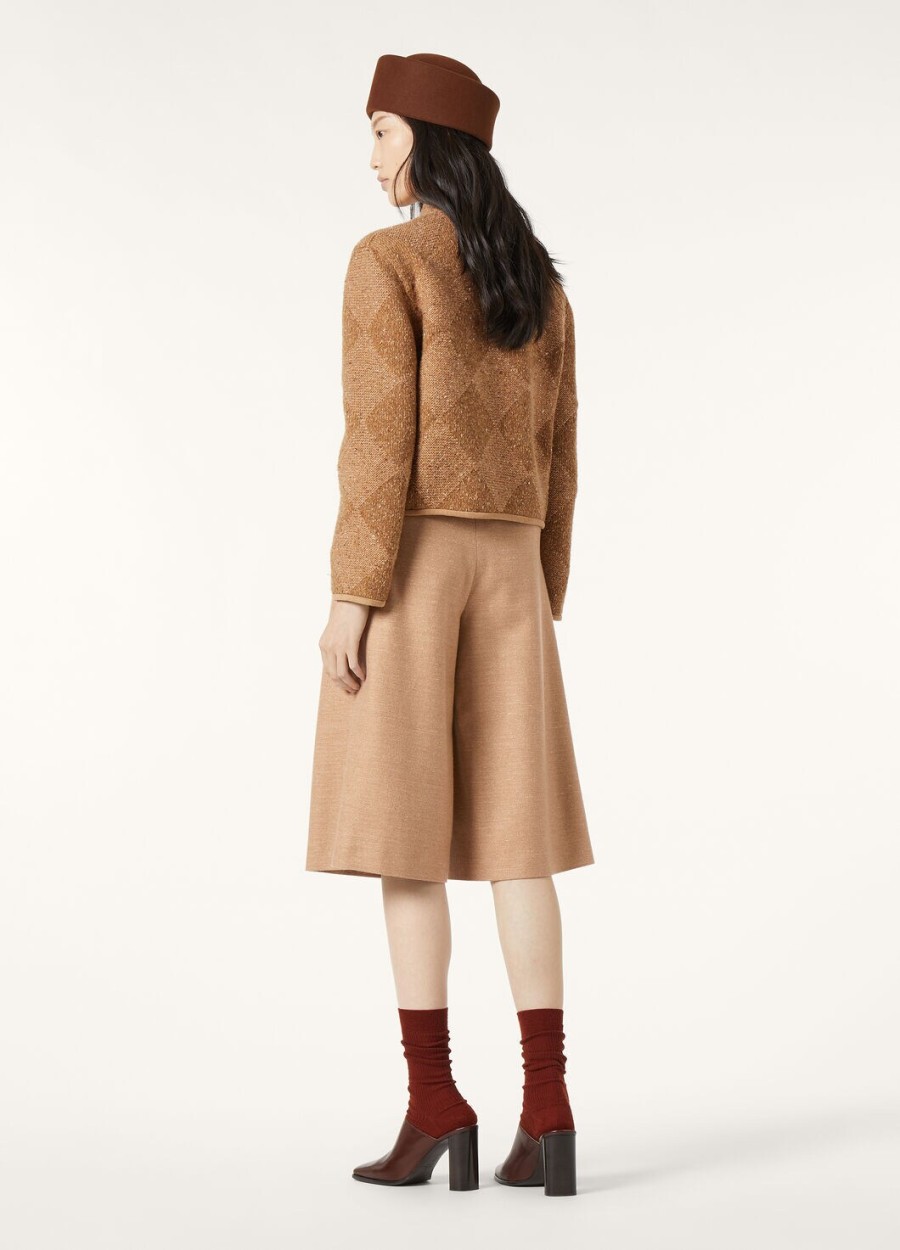 drake bermuda shorts in sunlit sand melange cashmere wool
