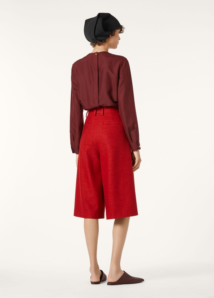 drake bermuda-shorts van kasjmierwol in de kleur rood met appel