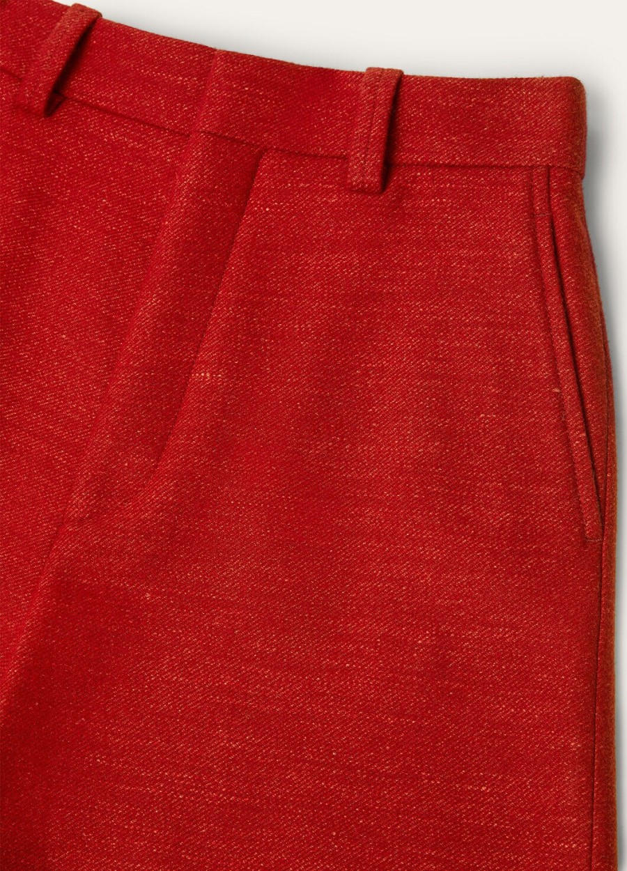 drake bermuda-shorts van kasjmierwol in de kleur rood met appel