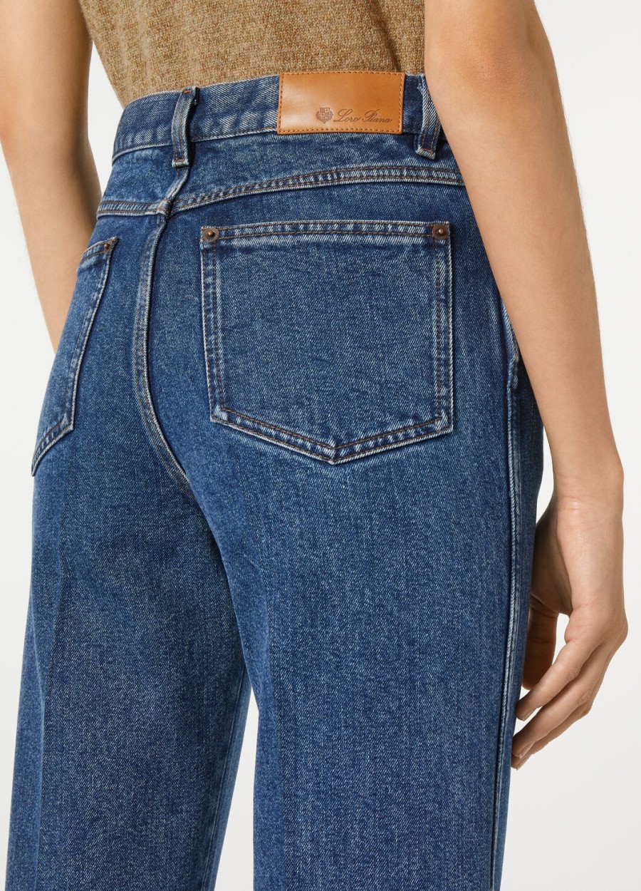 brooke denim denim zijde blauwe wassing broek