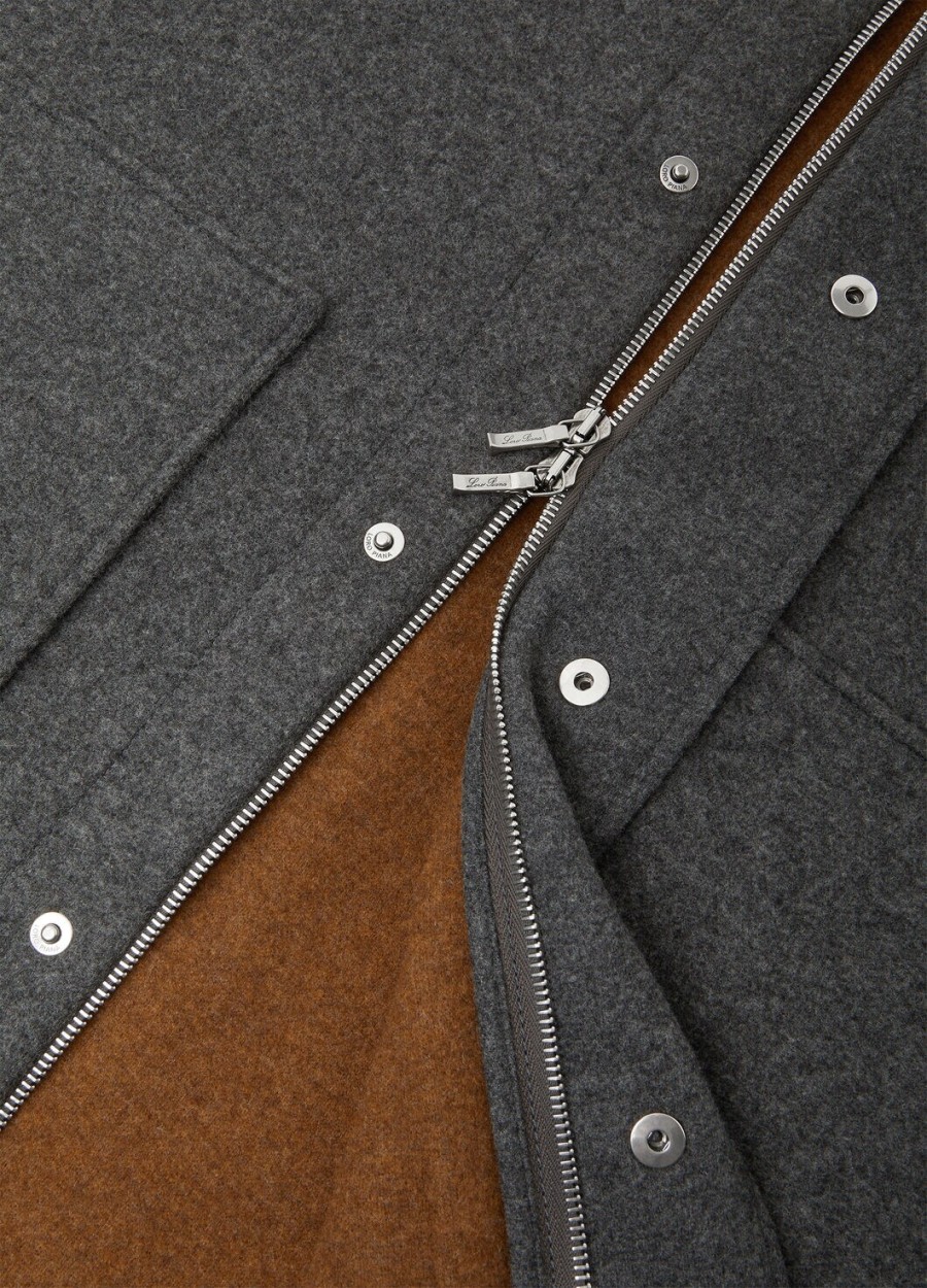 venenza vest van scheerwol en kasjmier ember grey