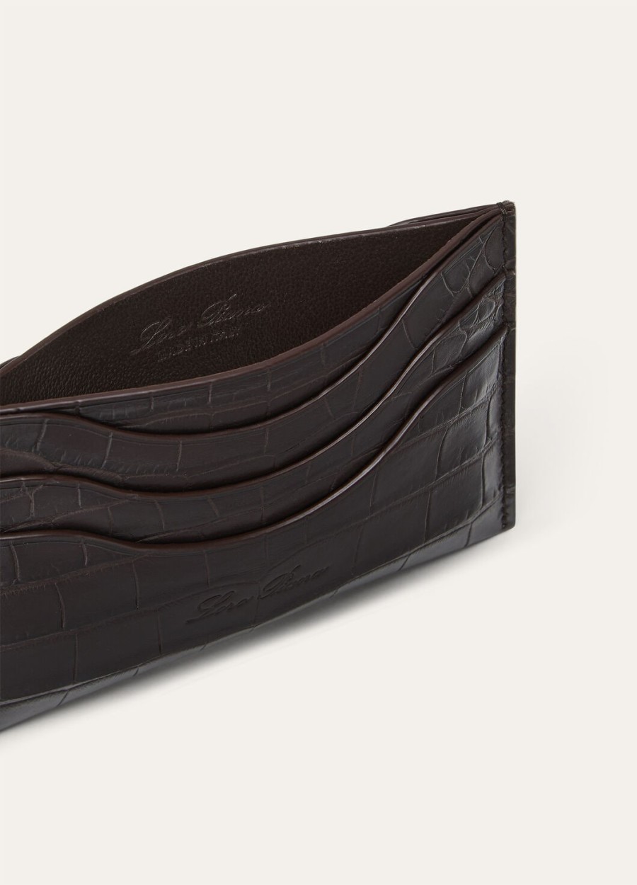 extra kaarthouder van krokodillenleer pure chocolade en drop.