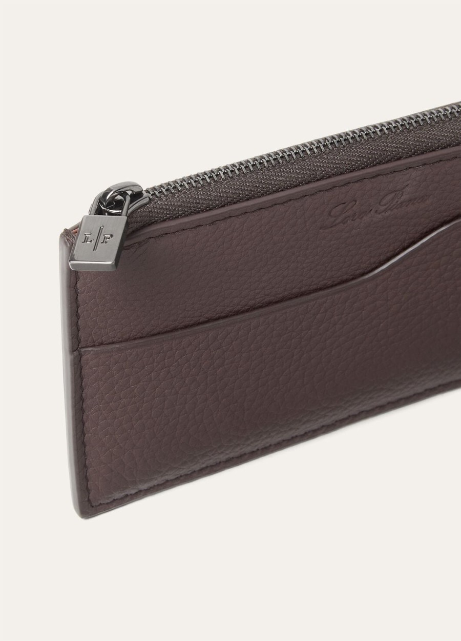 extra etui met ritssluiting kalfsleer donkere chocolade zoethoutonyx